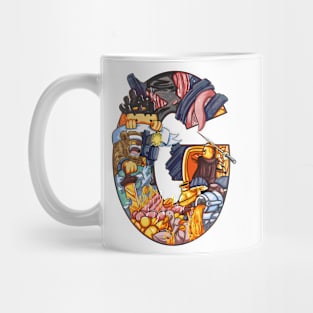 Initial Letter G doodle art Mug